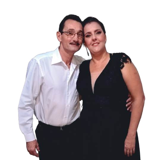 Carlão e Verônica juntos em uma festa
